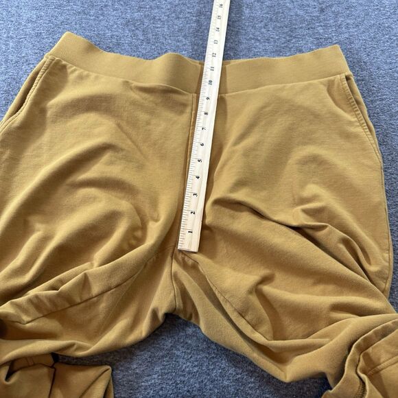 J Jill Affinity French Terry Slim-Leg Stretch Pants Mustard Yellow XL Pockets - Picture 9 of 10